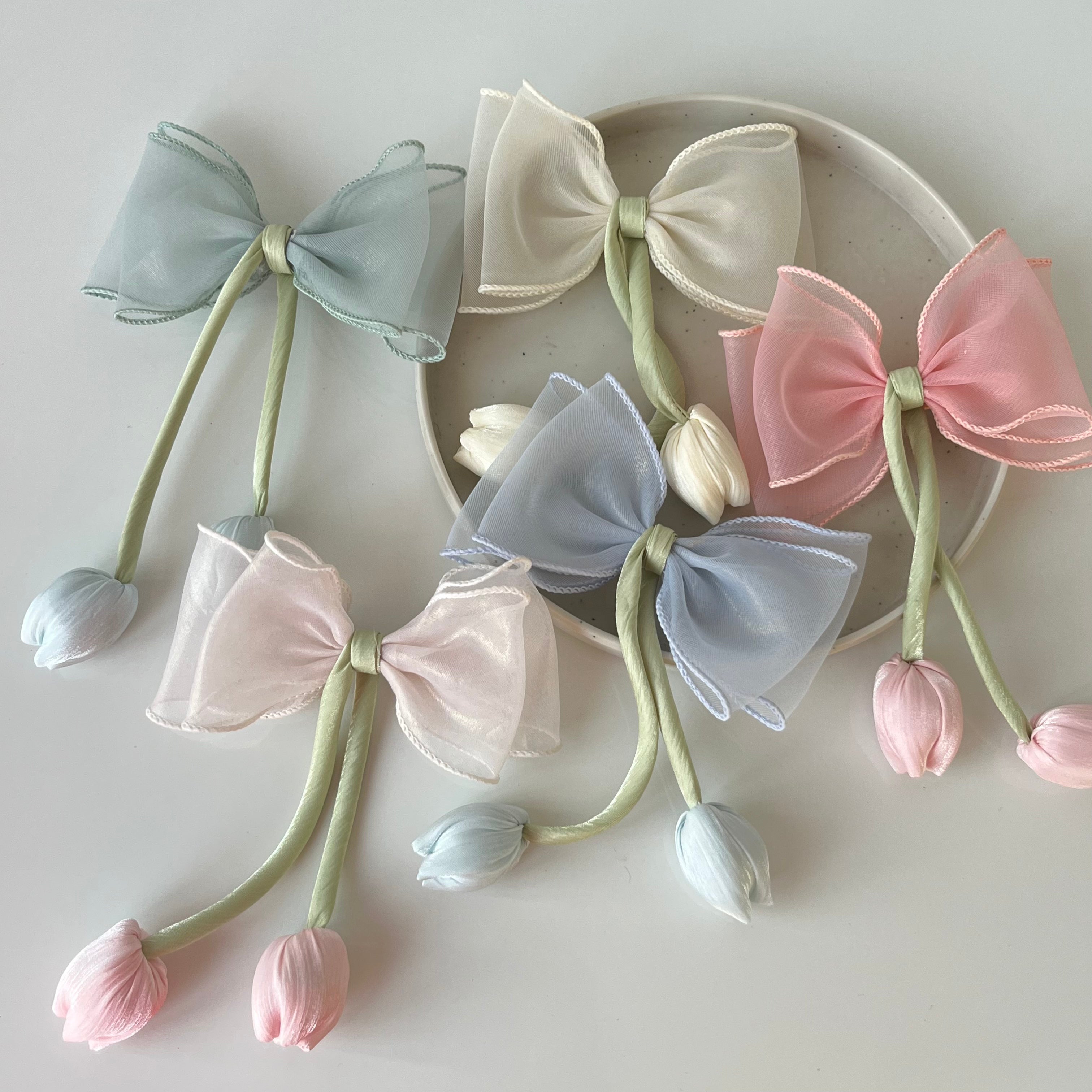 Tulipée Bow Clip – Large (Vault Set of 5)